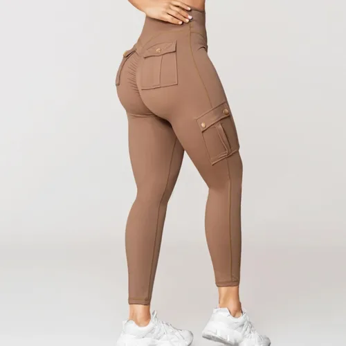 Vista 7 de oelaio Yoga Pants with Pockets for Women Workout Leggings High Waisted Leggings Tummy Control Yoga Pants Yoga Sweatpants