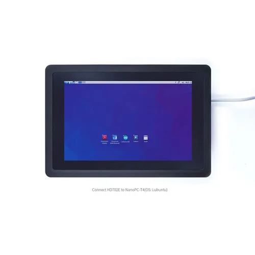 Vista 7 de Pantalla LCD eDP de 7 pulgadas con Cap-Touch (HD702E), Trabajo con NanoPC-T4