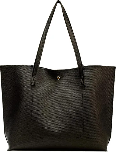 Vista 3 de Bolso con asas para hombro para mujer, de cuero sintético, con borla