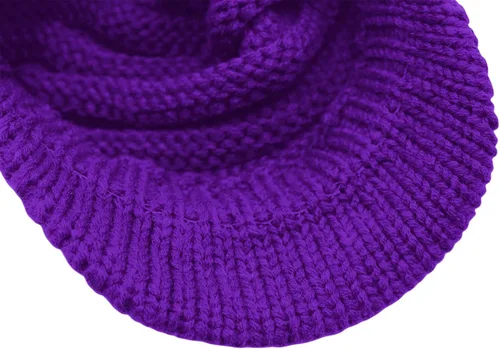 Vista 91 de C-US - Gorro de punto cálido para mujer, con visera de ganchillo con acento de flores
