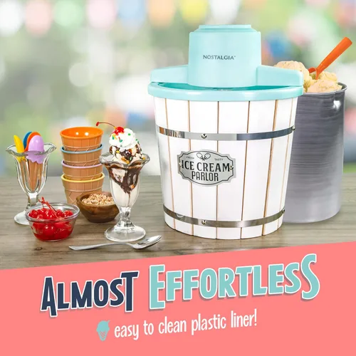 Vista 7 de Nostalgia Máquina Eléctrica de Helados – Estilo Salón, Máquina de Helado Suave a la Antigua Hace Yogur Congelado o Gelato en Minutos - Divertido