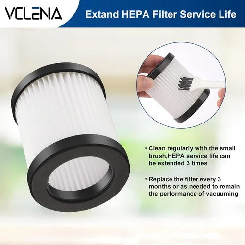 Vista 3 de XL-618A - Fliter de repuesto para aspiradora inalámbrica Moosoo XL-618A M8-PRO, 8 unidades Cordless Vacuum filter replacement , Washable, 8 Pack