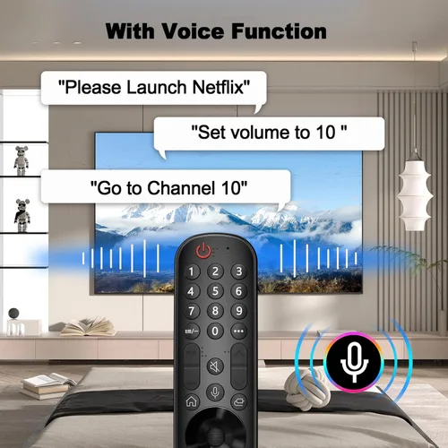 Vista 6 de Magic Remote para LG-TV, para Magic MR20/21/22/23/24GA con función de voz y puntero, compatible con control remoto LG 2019-2024 UHD OLED QNED