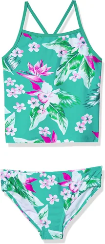 Vista 38 de Kanu Surf Niñas Melanie Beach Sport - Traje de baño tipo tankini de 2 piezas con UPF 50+ Alania Floral Aqua
