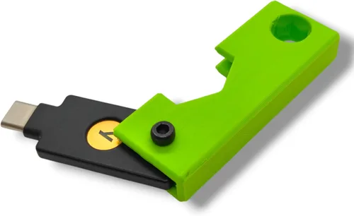 Vista 30 de Estuche protector para YubiKey 5/5C NFC – Llavero compacto y liviano con tornillo M3 de 2.5 mm, llave Allen no incluida (Azul, USB-A)