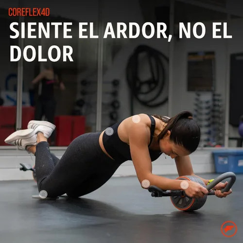 Vista 7 de CoreFlex4D - Rueda de rodillo para abdominales con soporte para codo, entrenador de núcleo multidireccional 4D para abdominales, oblicuos