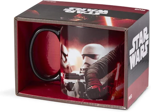 Vista 4 de Taza oficial de Star Wars Kylo Ren y Stormtroopers de 20 onzas, taza de cerámica para café caliente, té, cacao, con personajes icónicos