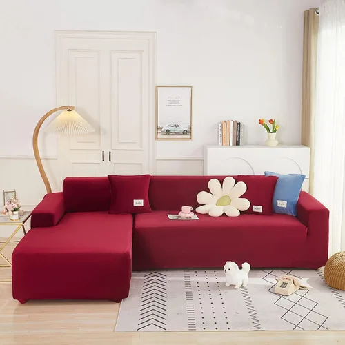Vista 17 de IMYOGI Fundas de sofá de alta elasticidad de felpa de alta elasticidad para sofá modular en forma de L, fundas de sofá suaves y lavables, protector