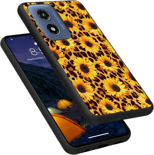 Vista 22 de Funda para Motorola Moto G Play 4G 2024, delgada y ligera, de silicona de TPU suave, color negro, ultrafina, para Motorola Moto G Play 4G 2024, Art