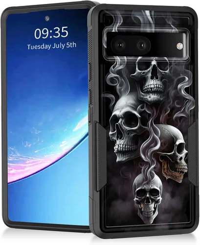 Vista 115 de Funda para Pixel 7a, resistente de doble capa híbrida de policarbonato duro de goma suave a prueba de golpes para Google Pixel 7A 6.1 pulgadas