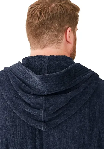 Vista 7 de KingSize Bata larga con capucha de terciopelo de rizo grande y alta para hombre