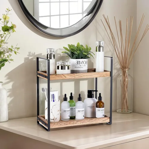 Vista 2 de Giftacity Organizador y Almacenamiento de Mostrador de Baño - Organizador de Encimera de Cocina para Fregadero de Baño y Barra de Café, Estante