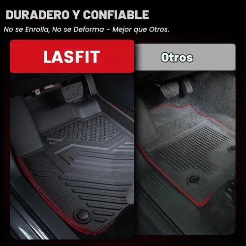 Vista 4 de LASFIT Alfombrillas para automóvil, para todo tipo de clima, elastómero termoplástico personalizable, accesorios para piso y carga de maletero