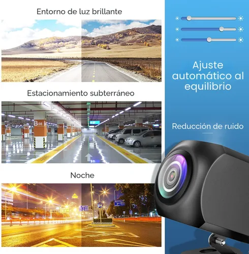 Vista 5 de Cámara de Respaldo HD, Carcasa de Metal Ángulo de Visión Amplia de 170 Grados Cámara de Vista Trasera de Placa de Matrícula para Automóvil, Visión