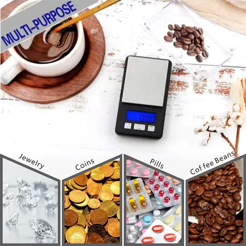 Vista 6 de Fuzion Báscula Ultra Mini Gramo, 100/0.00 oz, báscula digital de bolsillo, pequeña báscula de joyería con bandeja, báscula de alimentos con 6