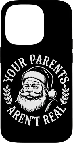 Vista 17 de Your Parents Aren’t Real Santa Humor Holiday Festive Cartoon Case for iPhone 16