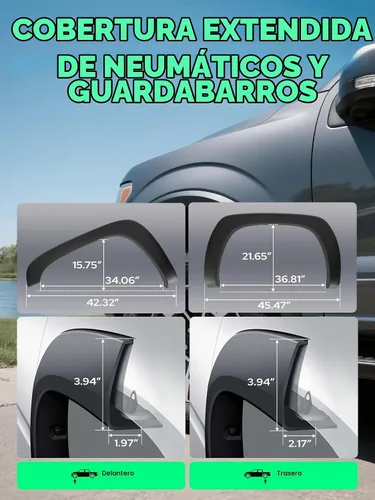 Vista 5 de YHTAUTO Defensas de guardabarros de estilo de fábrica OE con kit de herrajes compatibles con Chevy Silverado y GMC Sierra 1500/2500 1999-2006, 1500