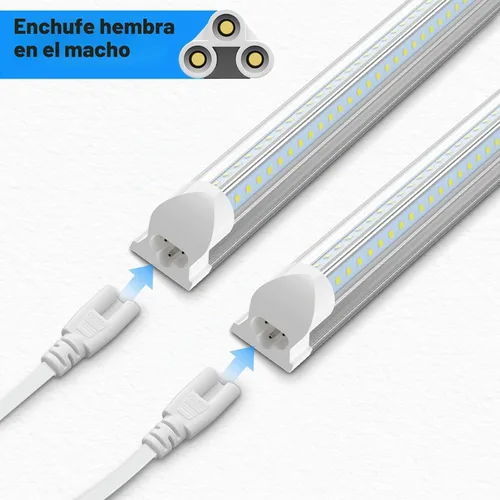Vista 4 de Paquete de 4 cables de conexión hembra a hembra de 2 pies para luz LED T5 T8 de tienda