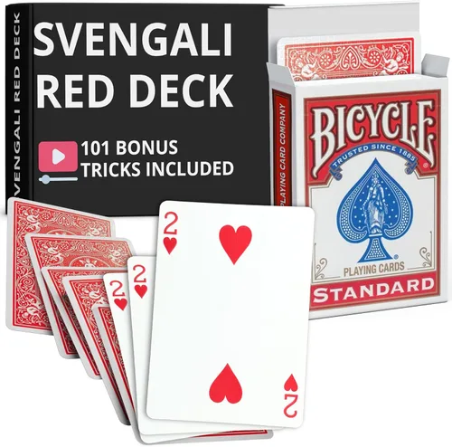 Vista 38 de Ted's Sterling Magic Precision Red Rider Back Bicycle Mazo Svengali con Instrucciones para 100+ Trucos (2 de Tréboles)
