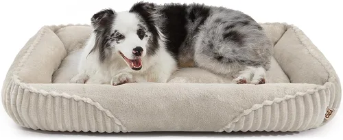 Vista 23 de EHEYCIGA Linda cama para perro de tamaño mediano, cama para mascotas de 30 Crema