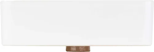 Vista 3 de Signature Hardware 447955 Hibiscus - Lavabo de baño rectangular de 16 pulgadas, color blanco