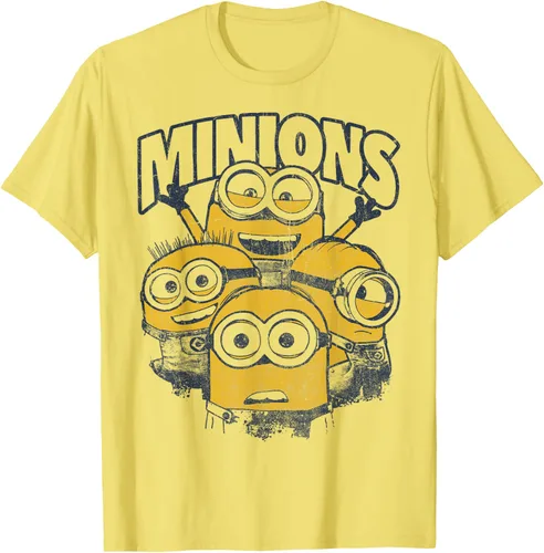 Vista 36 de Despicable Me Minions Vintage Group Graphic Camiseta Gris Oscuro