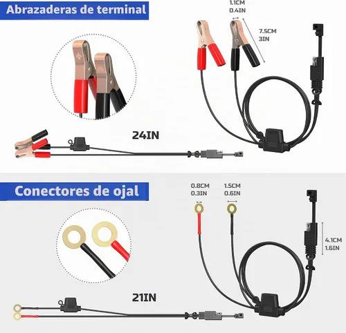 Vista 9 de Cargador de batería inteligente de 6 V y 12 V, mantenedor de Azul