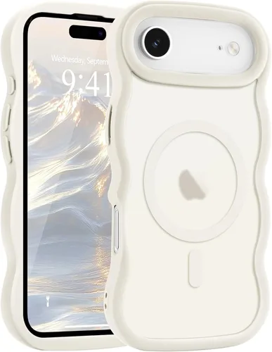 Vista 114 de Pepmune - Funda para iPhone 12 Pro Max con marco ondulado y estructura rígida, color mate claro, cubierta trasera unisex, compatible con Magsafe
