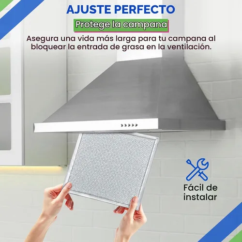 Vista 5 de Bagean Filtro de ventilación de campana de estufa 8x8 pulgadas BCC024600 se