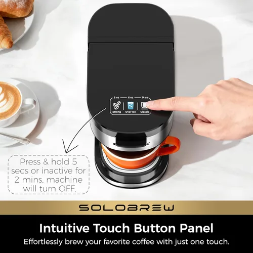 Vista 13 de CHULUX SoloBrew - Cafetera de una sola porción para cápsulas K Cup