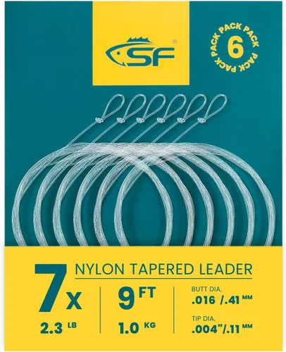 Vista 52 de SF Hand Tied Loop Fly Fishing Tapered Leader Freshwater Trout