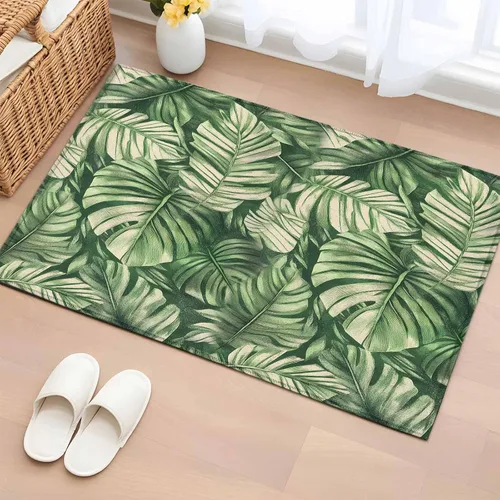 Vista 14 de 6x9 Area Rugs for Living Room, Tropical Leaves Non-Slip Area Rugs for Living Room Bedroom Entryway, Watercolor Retro Country Summer Leaf Washable