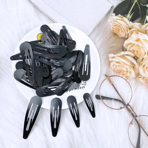 Vista 6 de 40 pinzas para el cabello para mujer, pasadores de metal grandes con caja de almacenamiento, accesorios antideslizantes para mujeres, niñas, niños