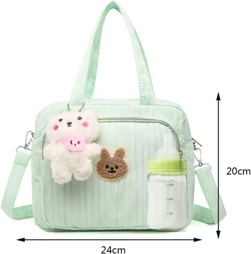 Vista 2 de C-Green Pañalera Tote - Bolsa de maternidad y viaje para mamá, bebé y cochecito - Bolsa de pañales