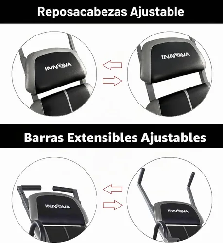 Vista 6 de Mesa de inversión Innova con barras elásticas para una óptima inversión de pendiente y estiramiento de cuerpo completo