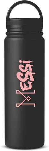 Vista 2 de ALLNTRENDS Miami 10 Botella de agua Sport Miami Soccer Botella de vacío 24oz (negro)