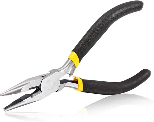 Vista 10 de SPEEDWOX Alicates de punta de cadena, alicates de punta larga de 5 pulgadas, mini cortador de alambre para áreas confinadas difíciles de alcanzar