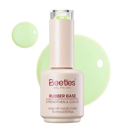 Vista 9 de Beetles - Esmalte de uñas en gel base color nude, 15 ml, base de goma 5 en 1, marrón neutro claro, punta francesa, esmalte de uñas en gel Base