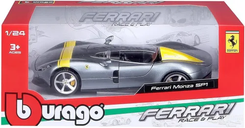 Vista 7 de Bburago 1:24 R&P Ferrari Monza SP-1 - Gris