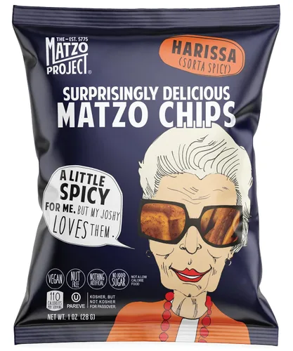 Vista 11 de The Matzo Project Chips de matzo crujientes, todo sabor, vegano, sin nueces, paquete de 24 bocadillos a granel, 1 onza cada uno, envueltos