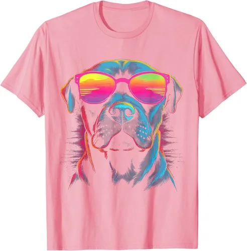 Vista 64 de Pit Bull Mom Dog Lover Colorido Artistic Pitbull Owner - Camiseta para mujer, Negro