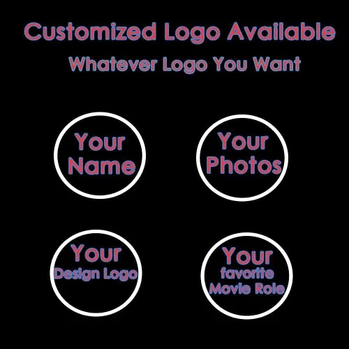 Vista 2 de Luces de proyector personalizadas para puerta de automóvil, luces LED de fibra de carbono con logotipo personalizado (2 unidades)
