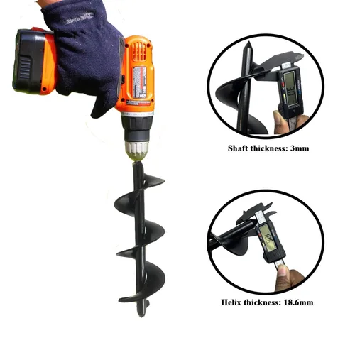 Vista 6 de Ashman - Broca de taladro de 3 x 14 pulgadas para plantar bulbos, un paquete