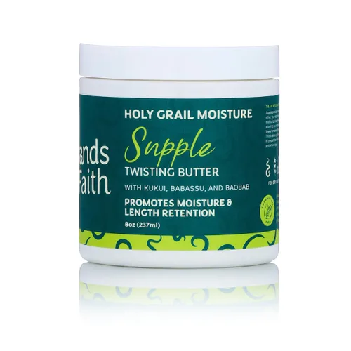 Vista 4 de Strands of Faith Mantequilla hidratante y flexible Colección Holy Grail Incluye aceite de babassu, kukui y baobab Hidrata y revitaliza para un