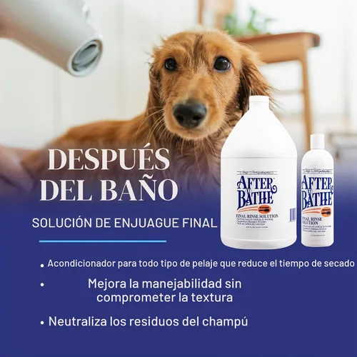 Vista 2 de Chris Christensen After U Bathe Solución de enjuague final, arregla como un profesional, añade humedad y resistencia, sin ceras/aceites, fabricado