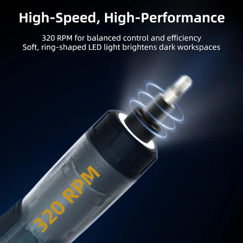 Vista 4 de Kit de destornillador eléctrico, iFu - Destornillador de potencia inalámbrico recargable con luz LED y 12 puntas magnéticas, juego de destornillador