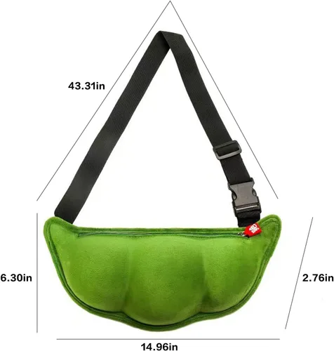 Vista 7 de KARTONS Bolso cruzado para mujer, bolso de hombro de felpa, bolso cruzado en forma de guisante, bolso cruzado en el pecho, bolso cruzado, bolsa tipo