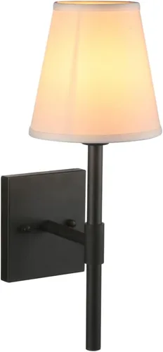 Vista 9 de Pathson Juego de 2 apliques de pared de baño cableados con pantalla de tela blanca, iluminación de pared de tela para sala de estar, dormitorio