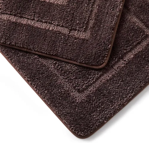 Vista 5 de WPM - Juego de alfombras de baño y cortina de ducha con estampado de leopardo animal, alfombra de baño absorbente de lujo, alfombra de contorno