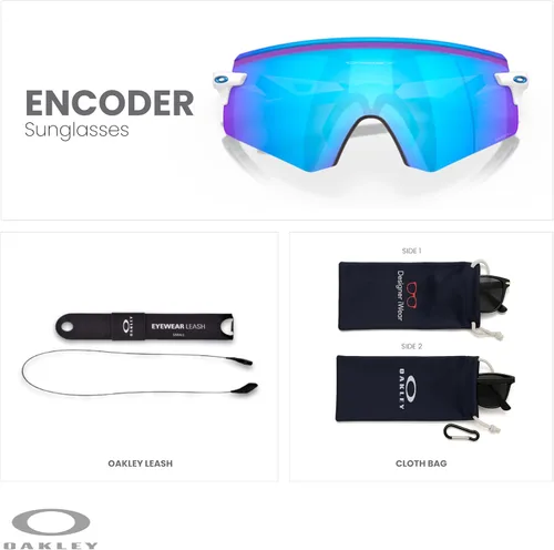 Vista 10 de Oakley Encoder OO9471 - Gafas de sol rectangulares para hombre, correa y kit de cuidado iWear de diseñador